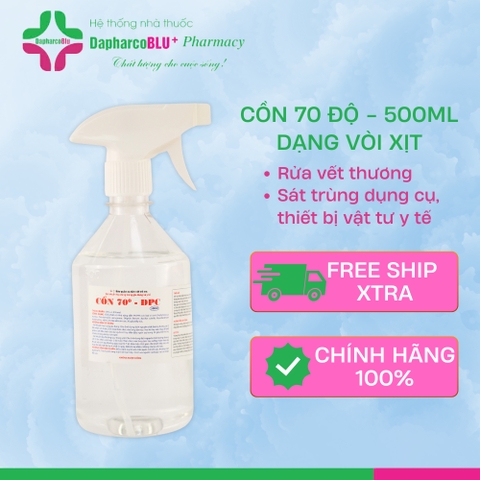 Cồn 70 500ml (vòi xịt)