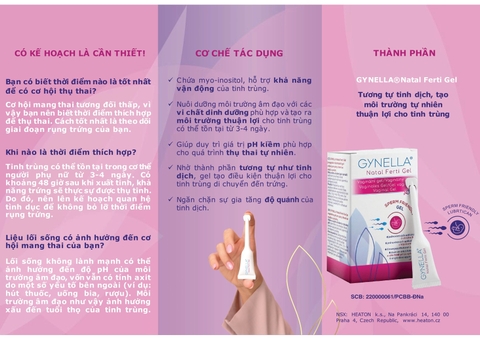GYNELLA Natal Ferti Gel Tạo môi trường hỗ trợ thụ thai [Hộp 6 tube]