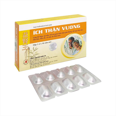 ÍCH THẬN VƯƠNG [Hộp 30 viên] Hỗ trợ cải thiện chức năng thận