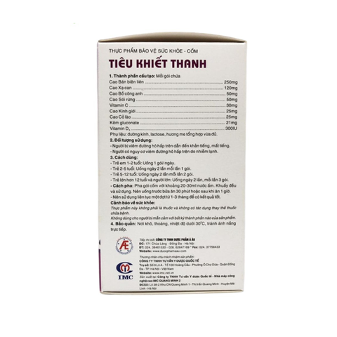 TIÊU KHIẾT THANH [Hộp 30 viên nén] Hỗ trợ giảm viêm đường hô hấp