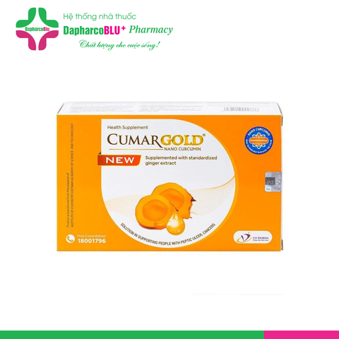 CUMARGOLD [Hộp 30 viên] Hỗ trợ giảm viêm loét dạ dày, tá tràng