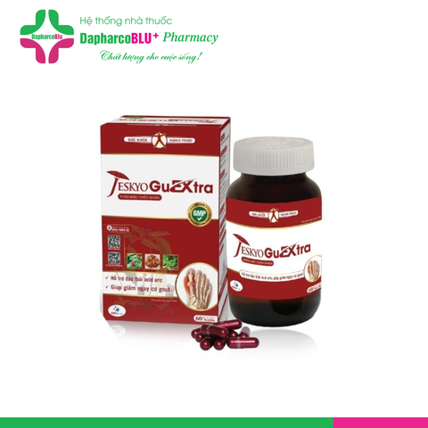 JESKYO GUEXTRA [Lọ 60 viên] Hỗ trợ điều trị bệnh gout