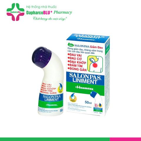 Dầu xoa SALONPAS Liniment [50ml] giảm đau, kháng viêm các cơn đau vai, đau cơ