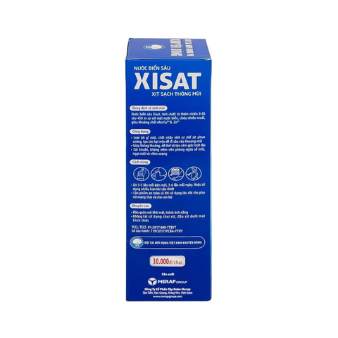 Xịt mũi nước biển sâu XISAT [75ml] xịt sạch thông mũi dùng cho người lớn