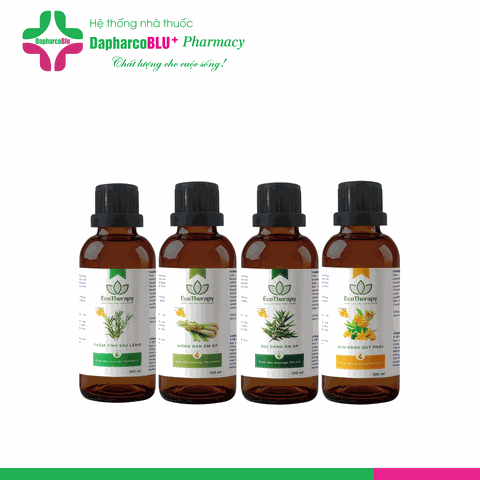 Tinh Dầu Massage Cao cấp EcoTherapy [100ml] 4 loại mùi hương thảo mộc giúp thư giãn, giảm mệt mõi