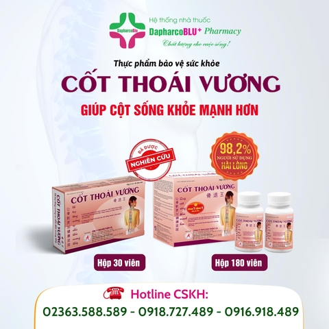 Viên uống Cốt Thoái Vương Á Âu hỗ trợ giảm triệu chứng viêm thoái hóa khớp (3 vỉ x 10 viên)