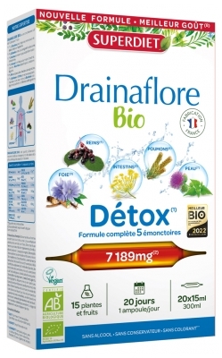 Thải độc 5 trong 1 gan thận da ruột phổi superdiet 20 ống 