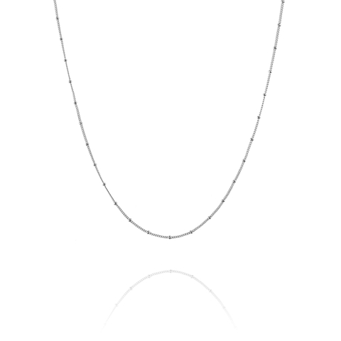 Dây chuyền trơn - Hạt bi nhỏ - Bạc