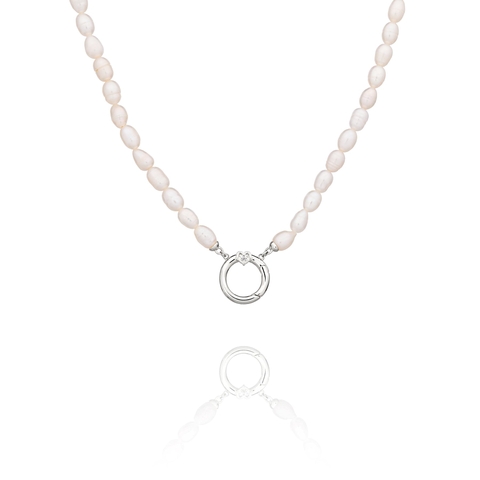 Dây chuyền ngọc trai - Màu bạc (Pearl Charm Clasp)