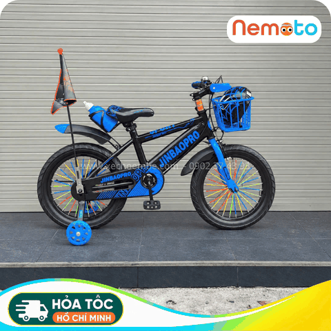 Xe Đạp Trẻ Em Thể Thao 12, 14, 16 Inch Tặng Cờ, Bình Nước, Nón Bảo Hộ