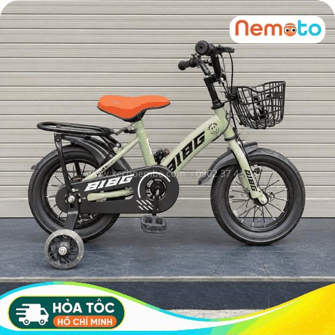 Xe Đạp Trẻ Em BIBG 12 Và 16 Inch Có Giỏ, Bánh Phụ