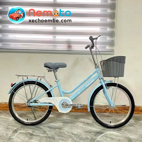 XE ĐẠP NỮ KUBABY 2 GIÓNG CHO BÉ GÁI HƠN 7 TUỔI - 20IN