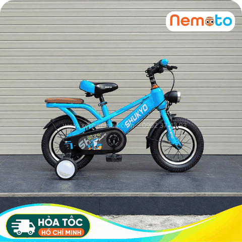 Xe Đạp Trẻ Em Shukyo K005 12, 14, 16 Inch Có Bánh Phụ