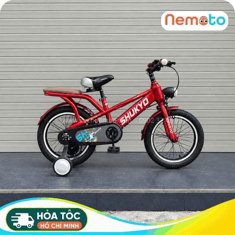 Xe Đạp Trẻ Em Shukyo K005 12, 14, 16 Inch Có Bánh Phụ