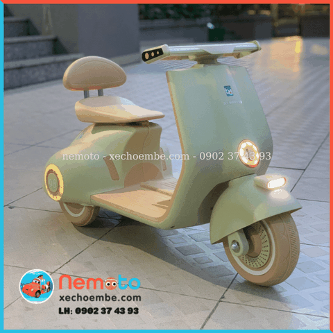 XE MÁY ĐIỆN VESPA SIÊU SANG CHO BÉ YÊU