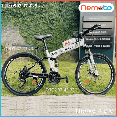 Xe Đạp Nam Địa Hình Thời Trang Gấp Gọn Có Phuột/Thắng Đĩa Size 26inch - Mã BULL24
