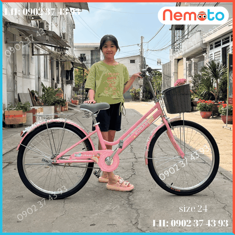 Xe Đạp Nữ KUBABY 2 Gióng Chắc Chắn Size 24 inch - Mã KUBABY 20