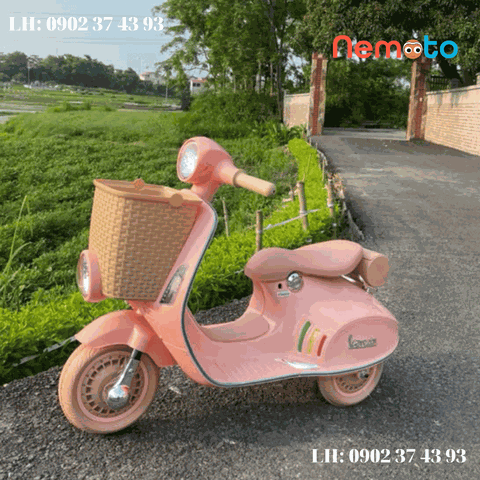 XE VESPA SIÊU XINH CÓ GIỎ CHO BÉ