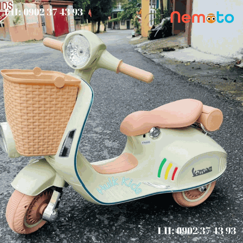 XE VESPA SIÊU XINH CÓ GIỎ CHO BÉ