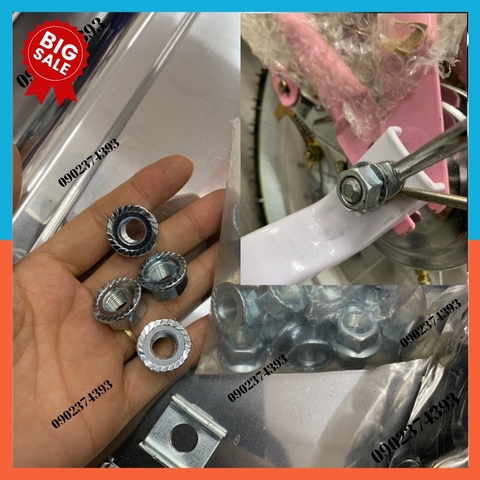 Ốc vặn trục sau xe đạp - cỡ khóa 15 vặn