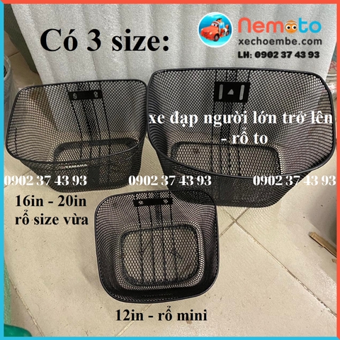 Rổ xe đạp, giỏ xe đạp cho xe đạp nhỏ và xe đạp lớn, Pát gắn rổ cao cấp