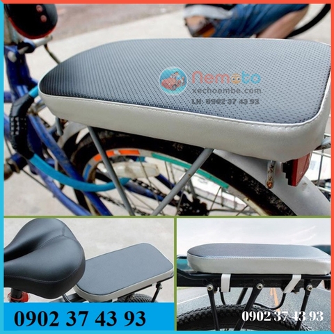Yên đệm sau xe đạp - Dây gắn dễ dàng cho mọi loại xe đạp (giao màu ngẫu nhiên)