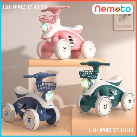 Xe Chòi Chân Cho Bé 1-4 tuổi - Có Đèn Nhạc Cao Cấp (Màu ngẫu nhiên) 006