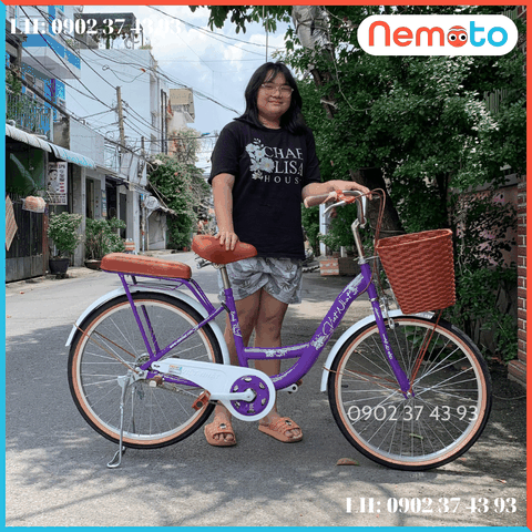 Xe Đạp Nữ Hàng Việt Nam khung sườn chắc chắn  Size 24inch - Mã VN24
