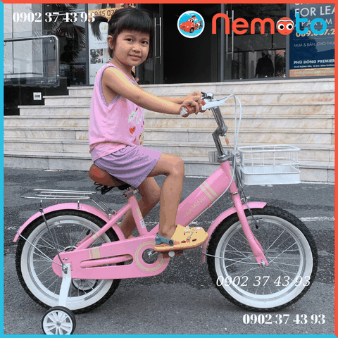 Xe đạp Xaming Màu Hồng Dễ Thương cho bé gái từ Size 14inch - Mã  XM14