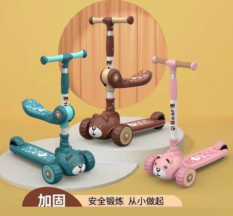 SCOOTER GẤU TRÚC PANDA GHẾ NGỒI, CÓ ĐÈN NHẠC - GAUTRUC
