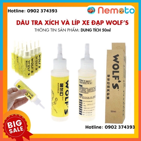 Dầu tra xích xe đạp Wolf's - Rẻ nhất