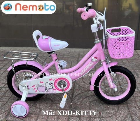 Xe Đạp Bé Gái Xinh Xắn Giá Rẻ Size 12inch - Mã XDD-KITTY