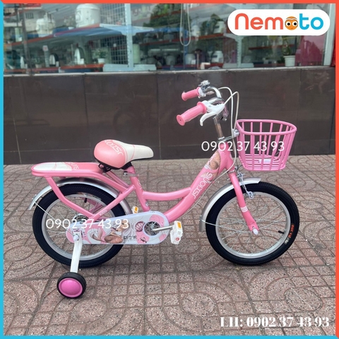 Xe Đạp Bé Gái Sườn Liền Chắc Chắn, Kiểu Dáng Mới Xinh Xắn Size 16inch - Mã 2035