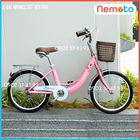 Xe Đạp Nữ 1 Gióng Cứng Cáp Size 24inch - Mã MINI 1 GIÓNG