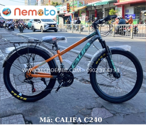 Xe Đạp Nam Địa Hình Thời Trang Có Phuột/Thắng Đĩa Size 24inch - Mã CALIFA C240