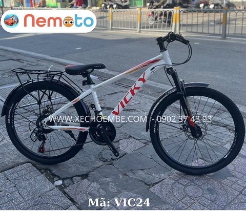 Xe Đạp Nam Cao Cấp Có Phuột,Thắng Đĩa Size 24inch - Mã VIC124