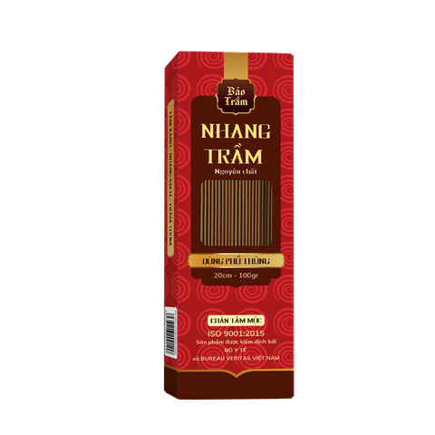 Nhang Trầm Hương Phổ Thông - Hộp Đỏ - Chân tăm mộc