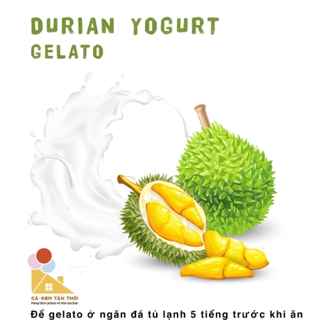 Kem Sữa Chua Sầu - Durian Yogurt Gelato