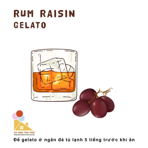 Kem Rum Nho - Rum Raisin Gelato