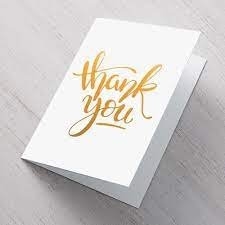 Thank you card