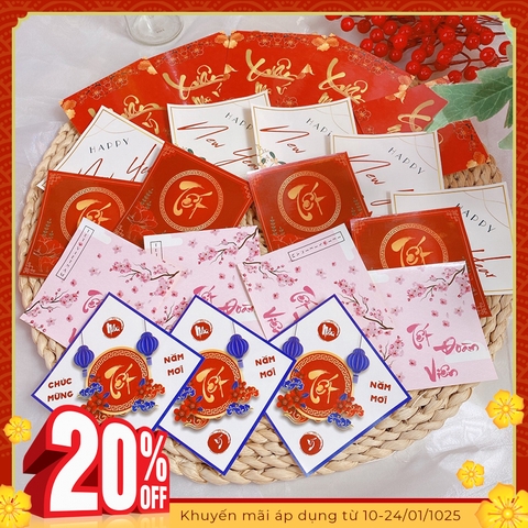 In tem dán bánh chưng Tết