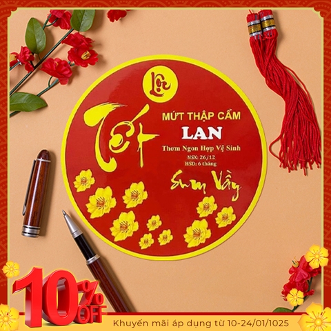 In tem nhãn hộp mứt Tết