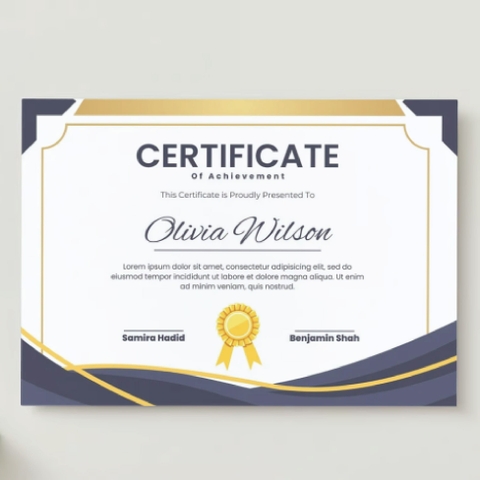 In giấy chứng nhận học viên