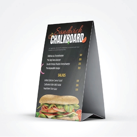Menu đứng để bàn - Table tents (Tent card)