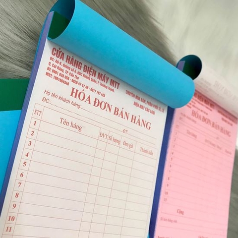 In biểu mẫu carbonless 2 liên - 2 part carbonless form