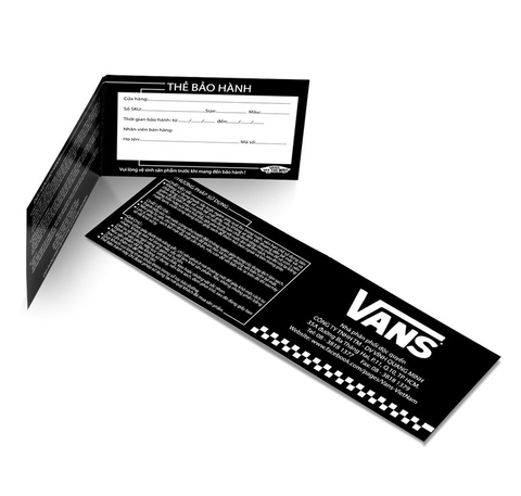 In phiếu bảo hành gấp đôi - Folded Warranty Cards