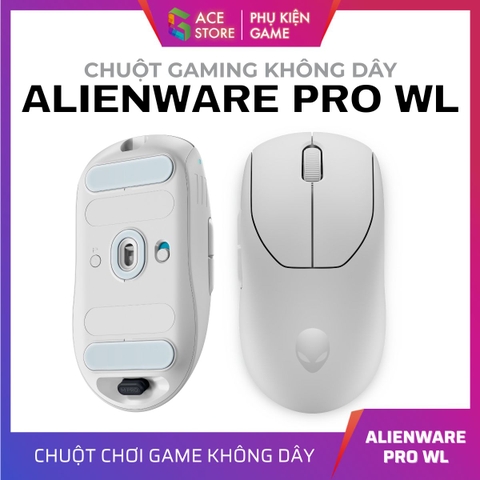 Chuột Gaming Không Dây Alienware Pro WL – Dark Side of the Moon & Lunar Light, DPI 26K, RGB