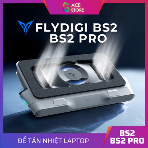 Flydigi BS2 / BS2 Pro | Để tản nhiệt laptop cao cấp không tiếng ồn, tích hợp 4 chế độ làm mát