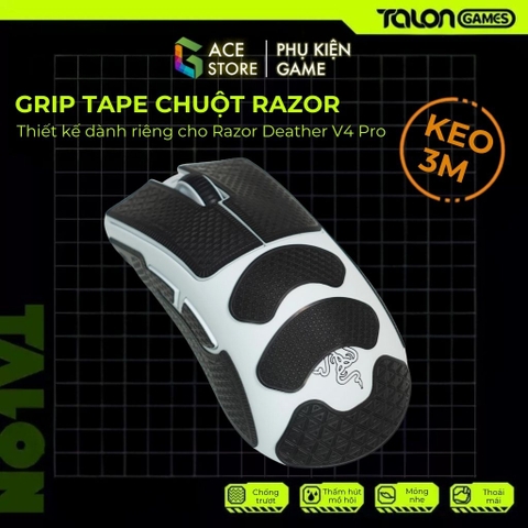 Grip Tape Chuột Deather V4 Pro Ultra – Miếng Dán 3M Chống Trượt Full Bộ | Talon Games