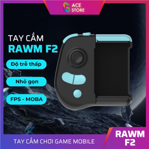Tay Cầm Chơi Game Rawm F2 - Độ Trễ Thấp, Joystick Nhạy, Hỗ Trợ Autotap | Tay Cầm Tương Thích Điện Thoại & Máy Tính Bảng